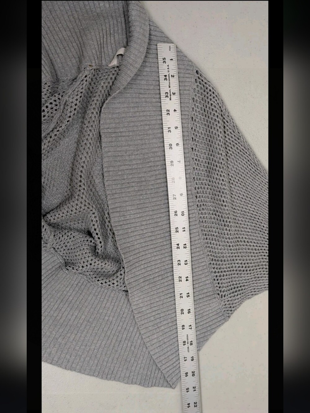 Athleta Shrug Cardigan Sweater M Open Knit Cocoon Athleisure Yoga #7800 - Picture 3 of 6